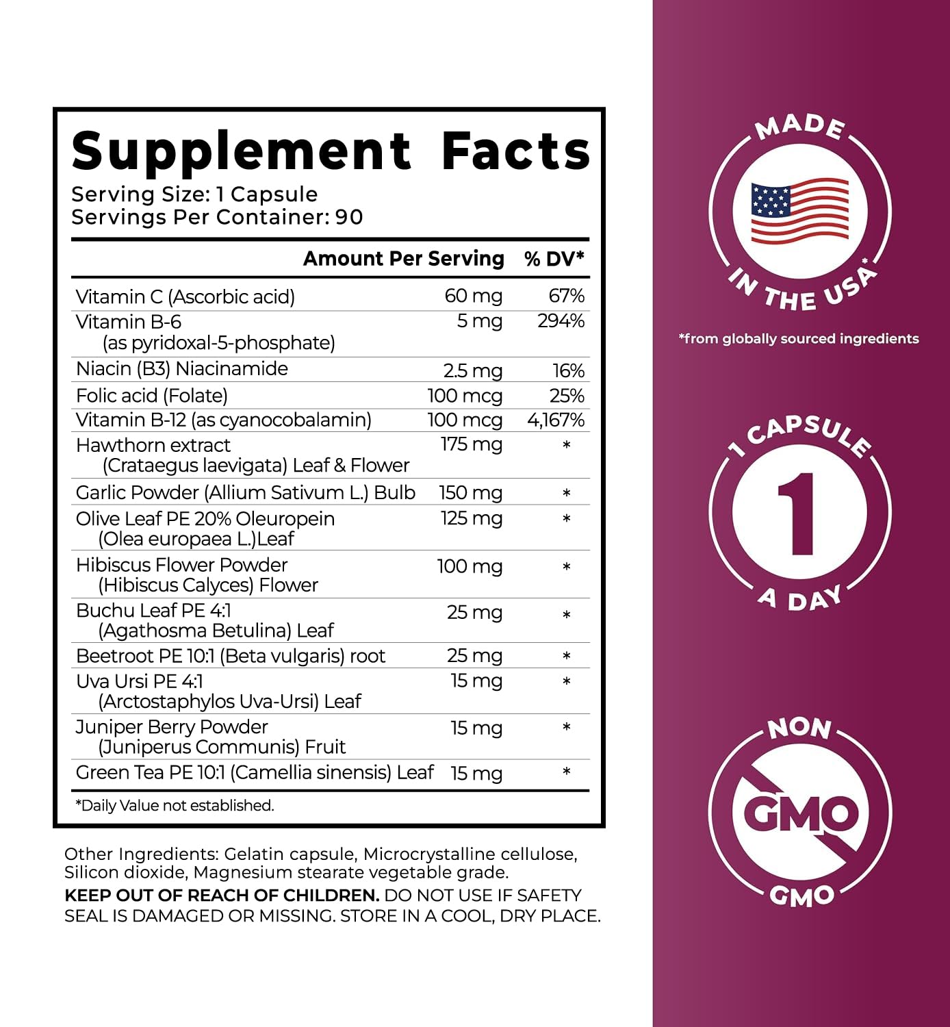 PurePremium Beet Root Capsules 700mg β Blood Pressure Support | Non-GMO | 90ct