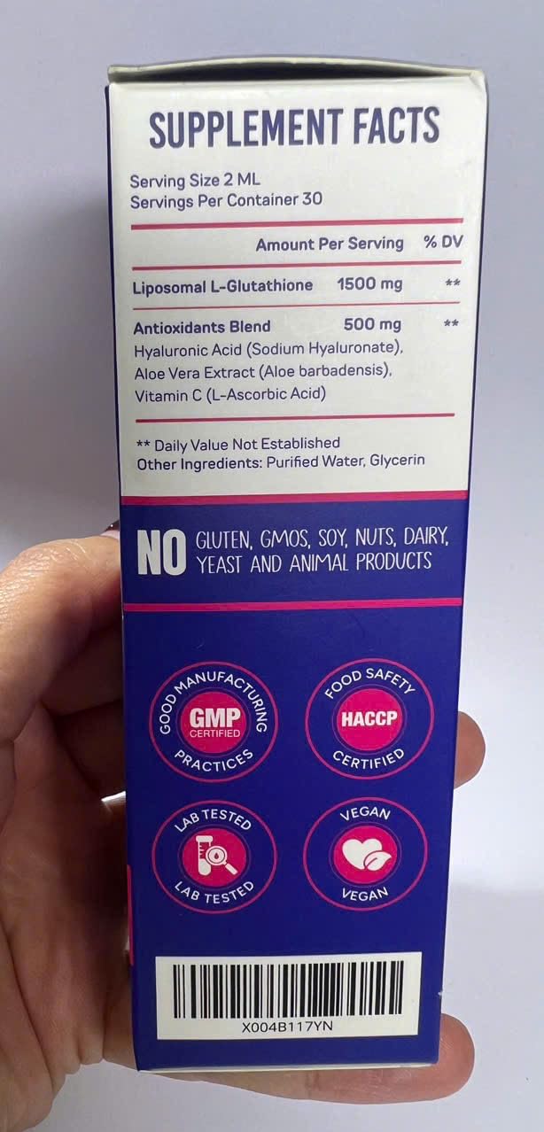 PureRootss Liposomal Glutathione Liquid Supplement (Pack of 2) โ 98% Absorption, Vitamin C, 2 Fl Oz