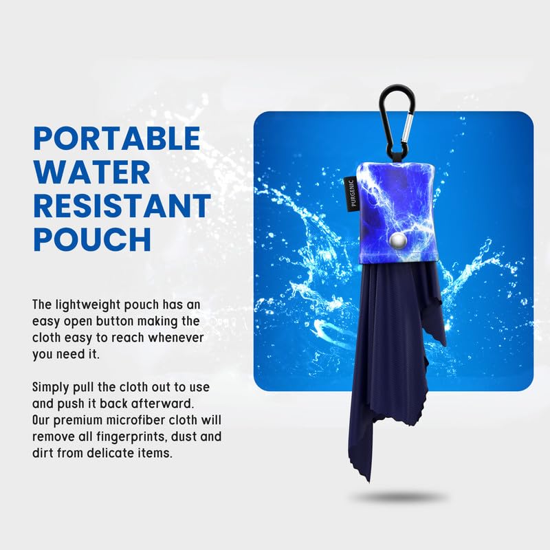 Purgenic Microfiber Cloth & Glasses Wipes (6 Pack) โ Lens & Screen Cleaner