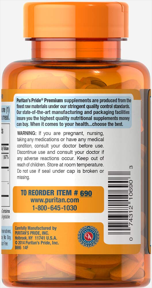 Puritan's Pride 1000 mg Vitamin C 100 Count โ Discontinued