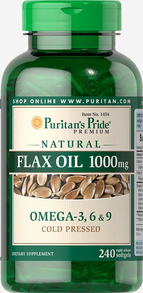 Puritan's Pride Flax Oil 1000 mg - 240 Softgels | Discontinued