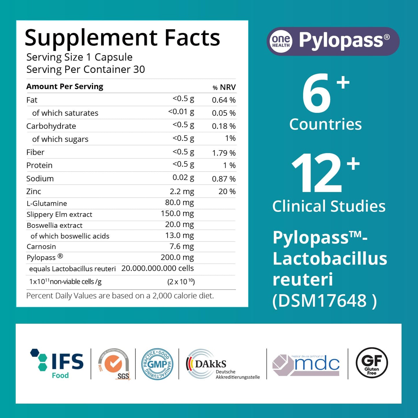 purmeo 5-in-1 High Potency H. Pylori Probiotics | 1 Daily Capsule for Gastric Support โ Made in Germany