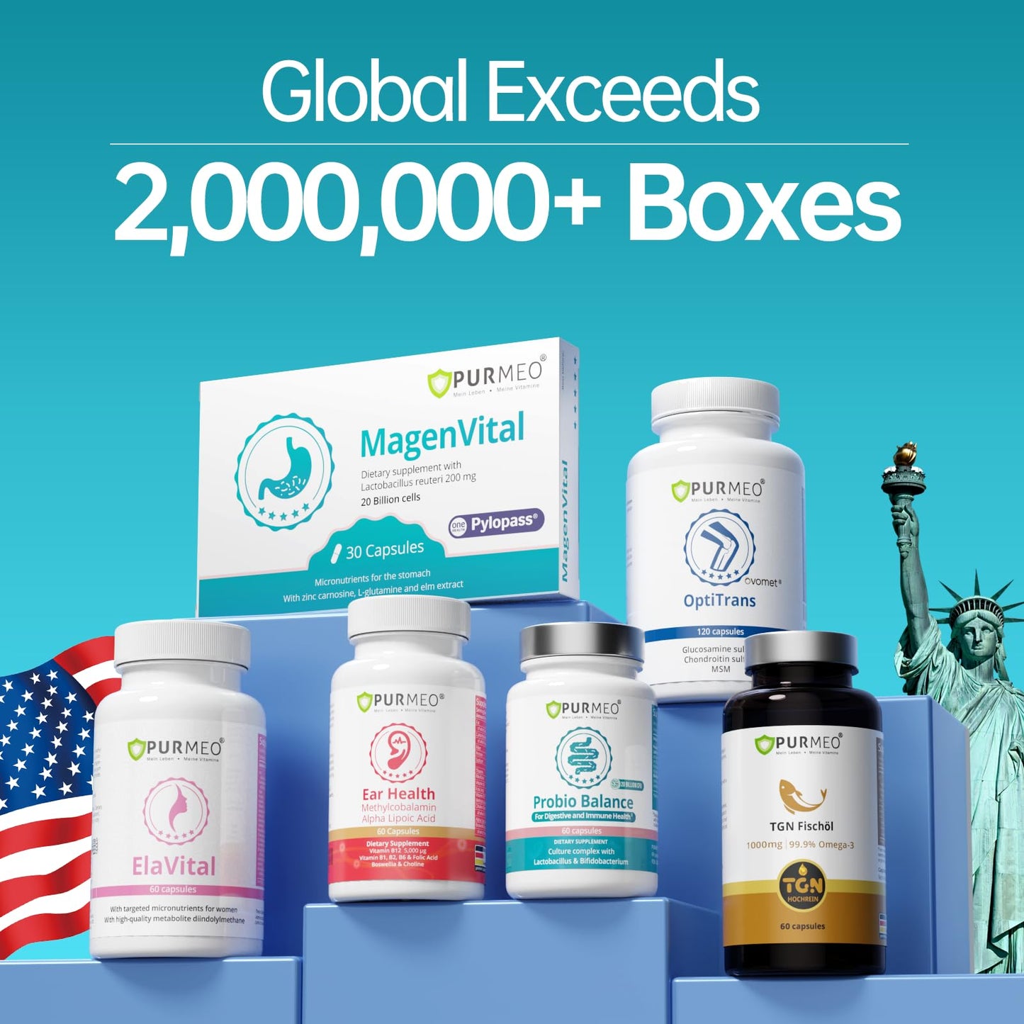 Purmeo Probiotics for IBS & Bloating โ Lab4 20B CFU, 60-Day Supply