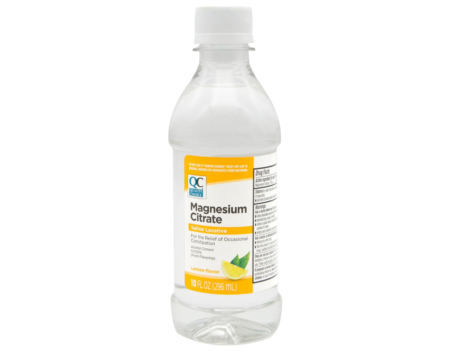 QC Quality Choice Magnesium Citrate Oral Solution โ Saline Laxative for Occasional Constipation, Lemon Flavor, 10 Fl Oz