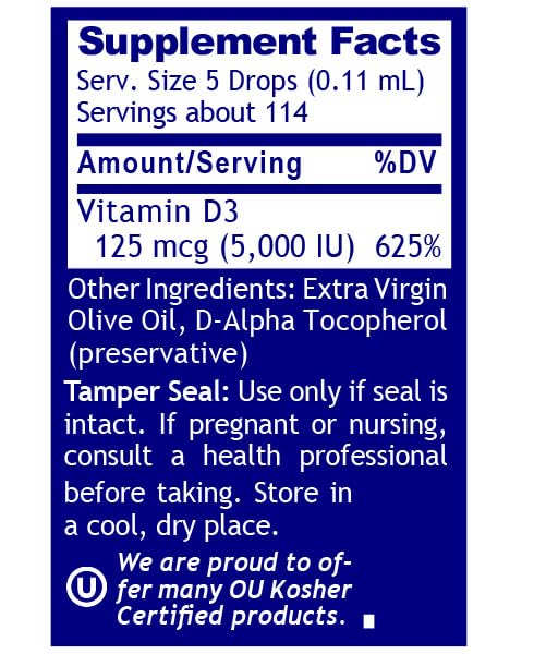 QNL D3 Gold Vitamin D Liquid Drops โ Bone Strength, Immune & Cardiovascular Support | 0.43 fl oz (Pack of 2)