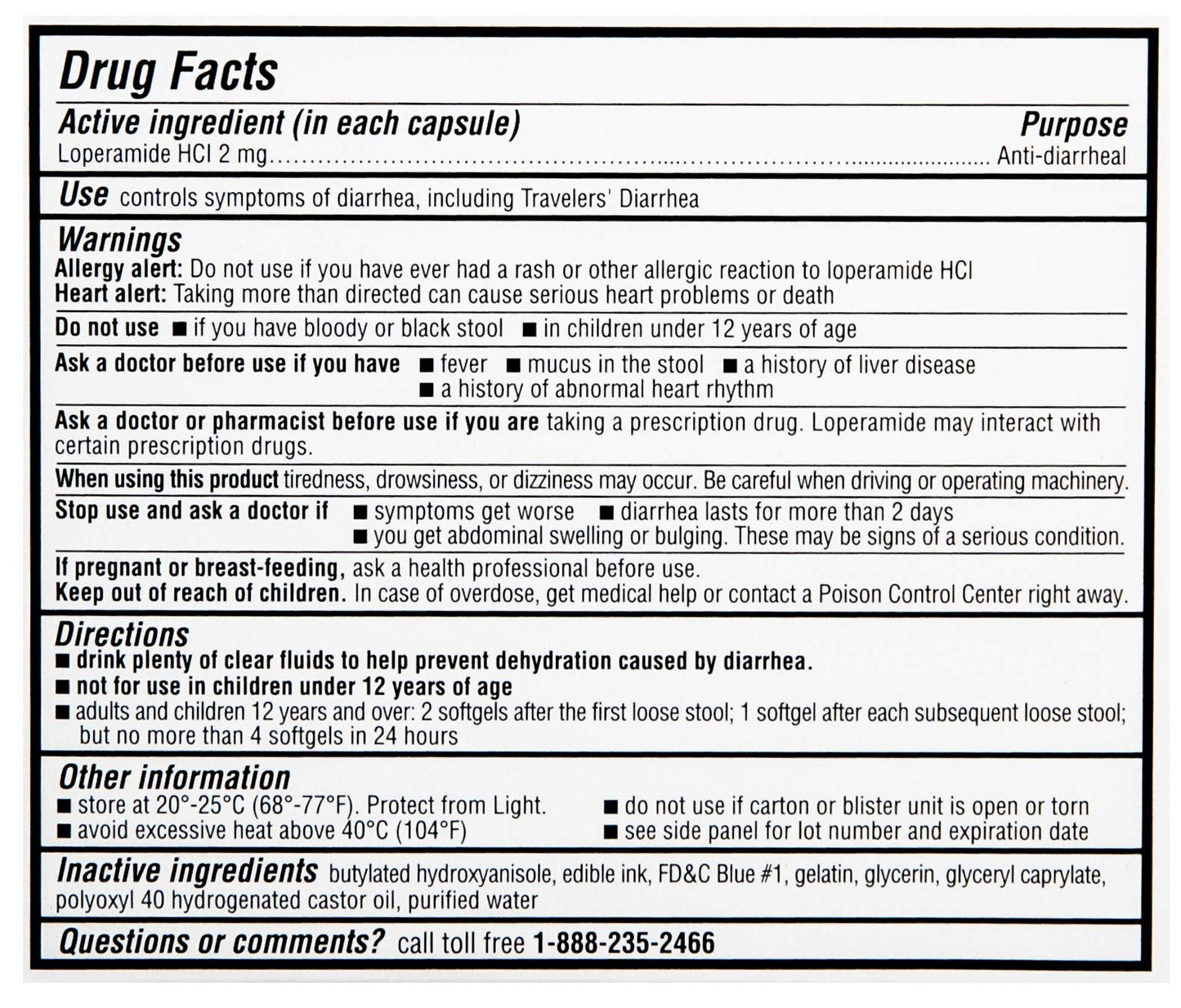Quality Choice Loperamide 2mg Anti-Diarrheal Softgels β 24 Count