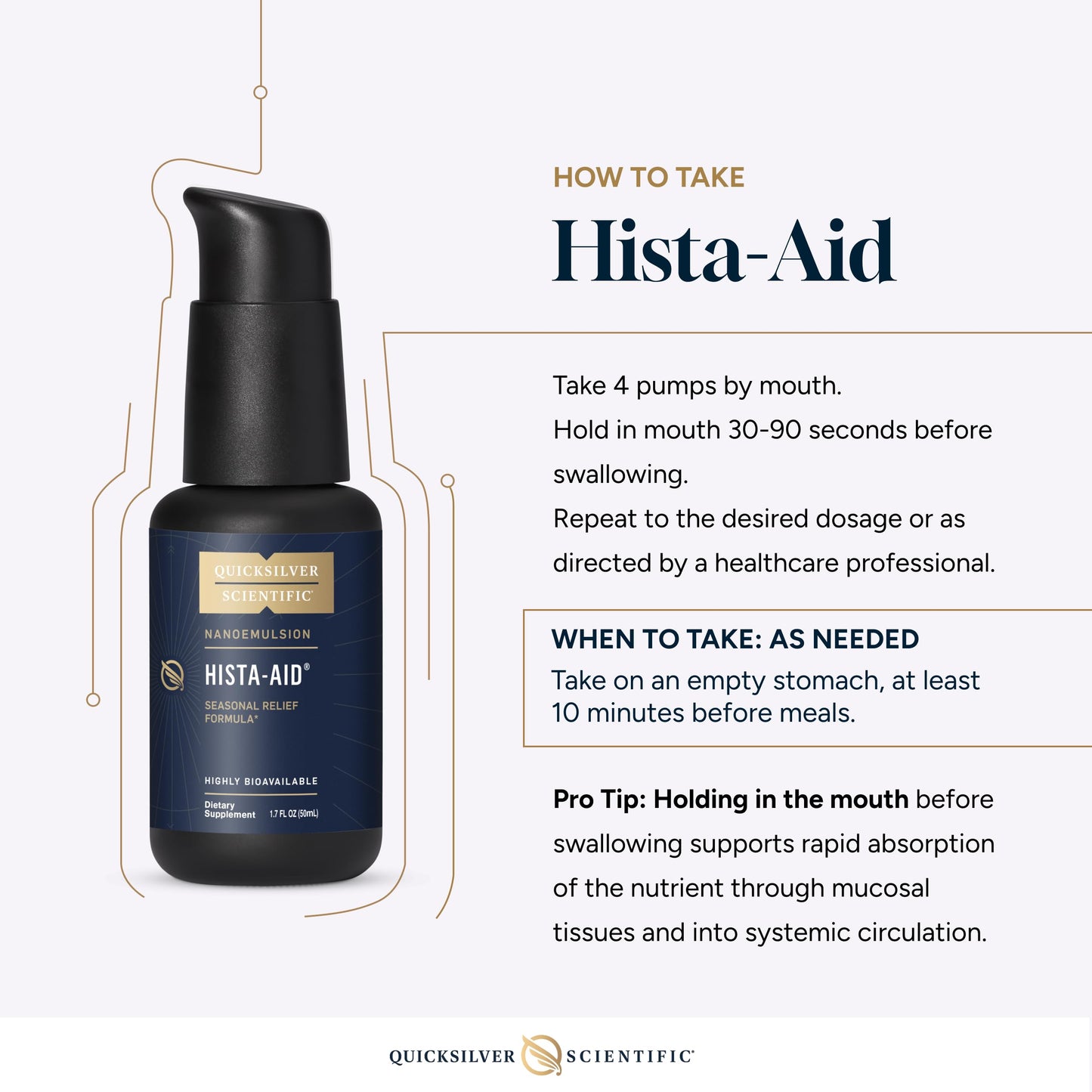 Quicksilver Scientific Hista-Aid β Nanoemulsified Flavonoids with Liposomal Vitamin C (50ml)