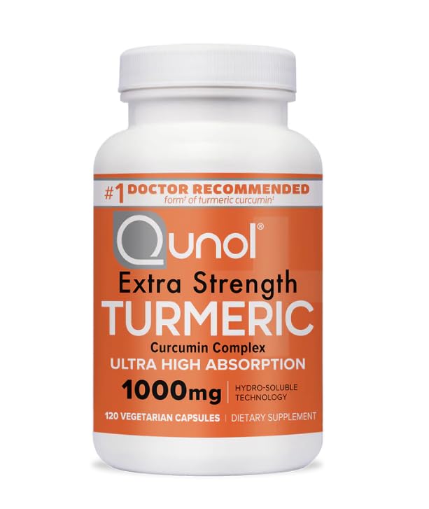 Qunol Extra Strength Turmeric 1000mg โ 120 Veg Capsules | Inflammation Support