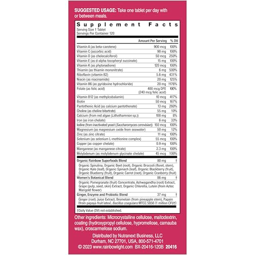 Rainbow Light Multivitamin Womens One Powder 120 Count - Vitamin & Mineral Supplement