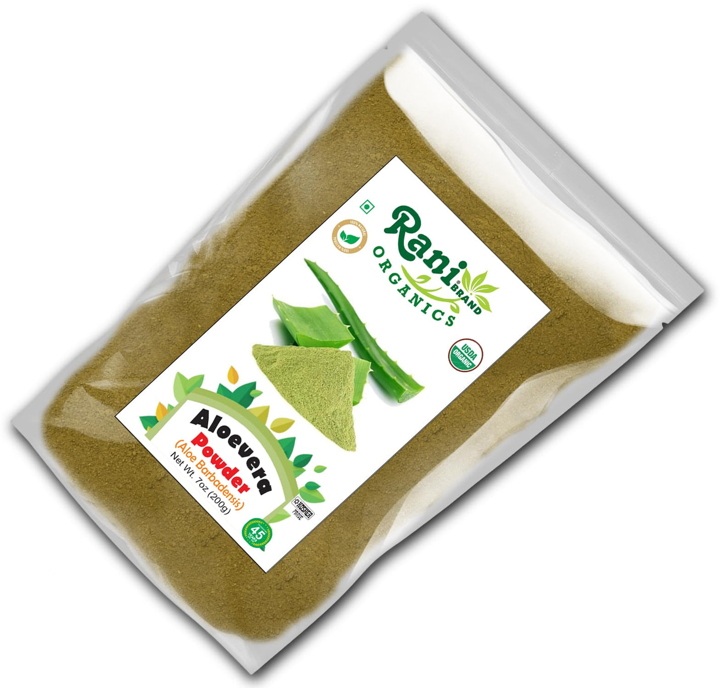 Rani Organic Aloe Vera Powder (Aloe Barbadensis) 7oz/200g โ USDA Organic, Kosher, Non-GMO, Gluten Friendly