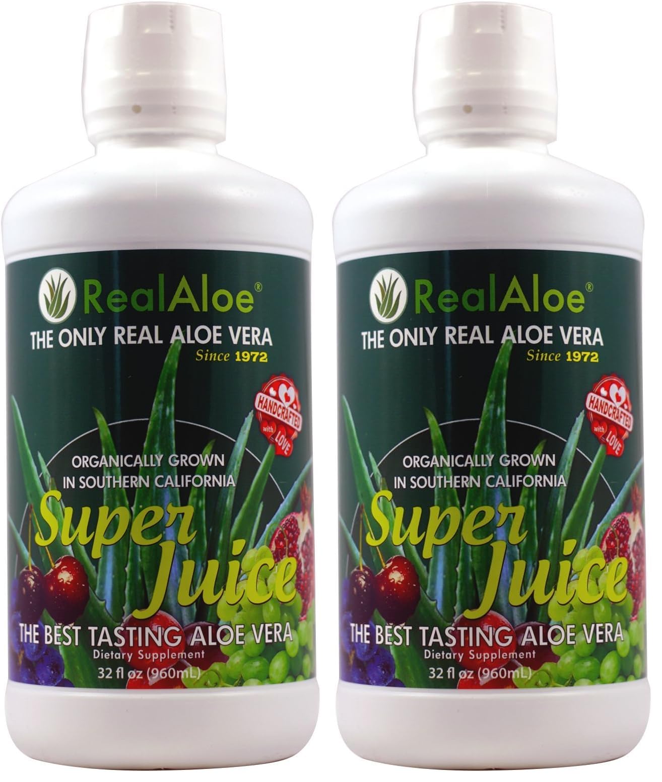 Real Aloe Vera Super Juice, 32 Fluid Ounce (Pack of 2) – Pure Aloe Vera Inner Leaf Gel