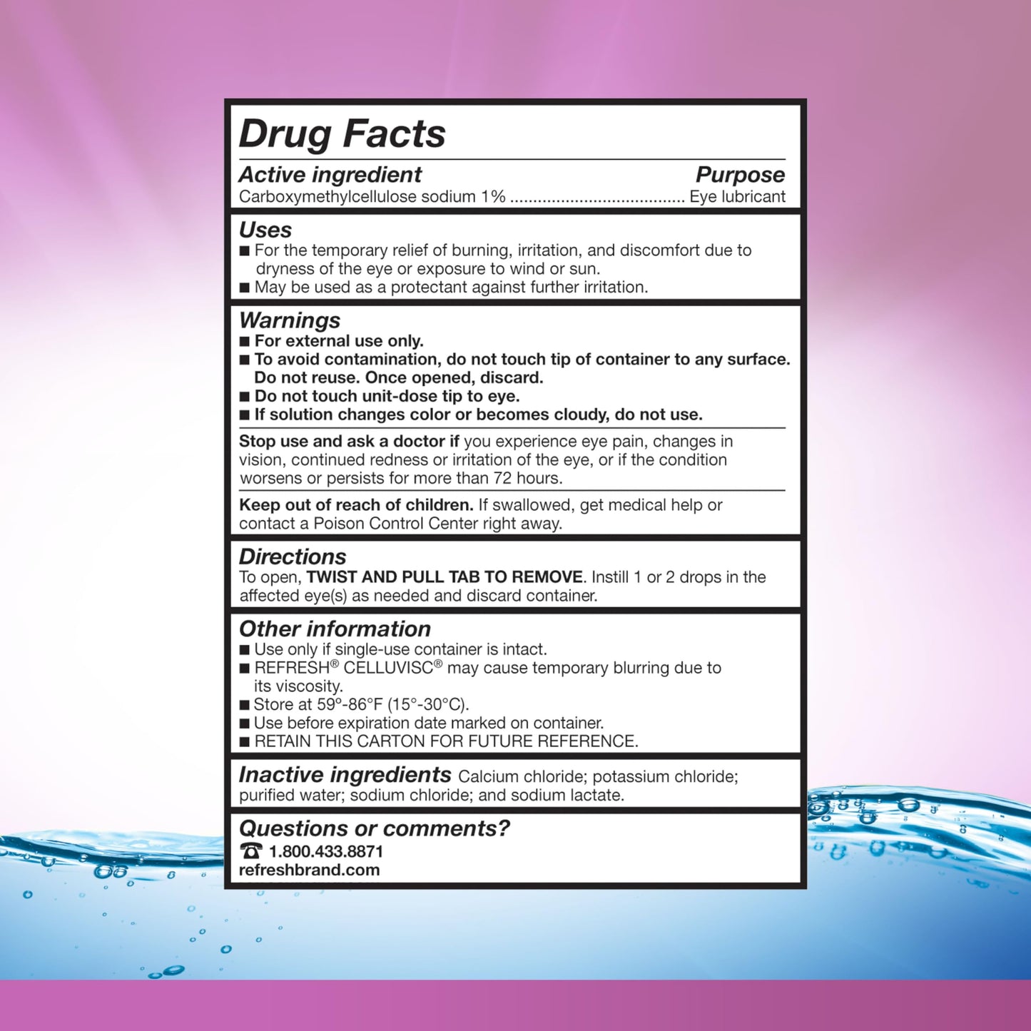 Refresh Celluvisc Lubricant Eye Gel โ Preservative-Free Dry Eye Drops, 0.01 Fl Oz, 30 Count