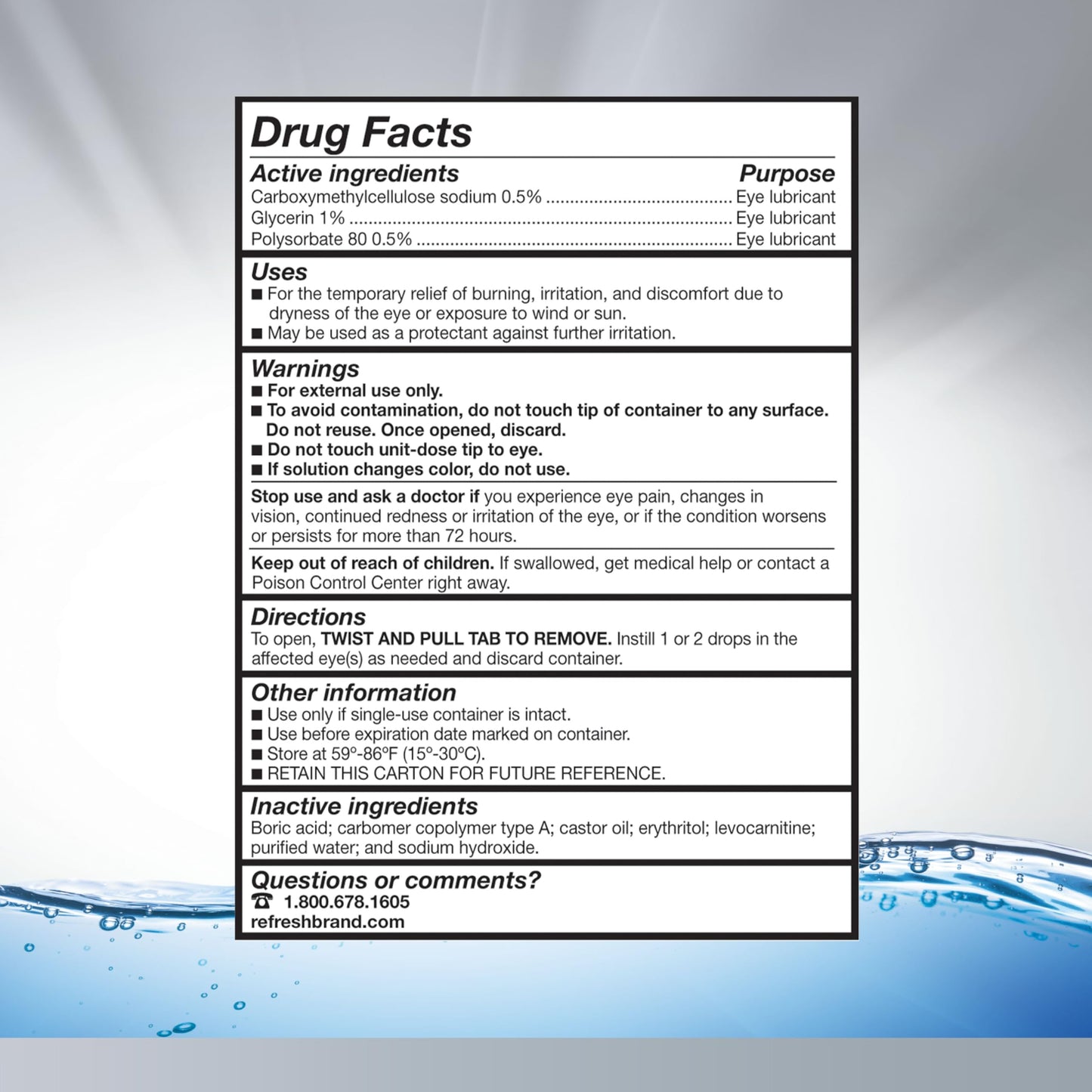 Refresh Optive Advanced Preservative-Free Lubricant Eye Drops โ 30 Single-Use Vials