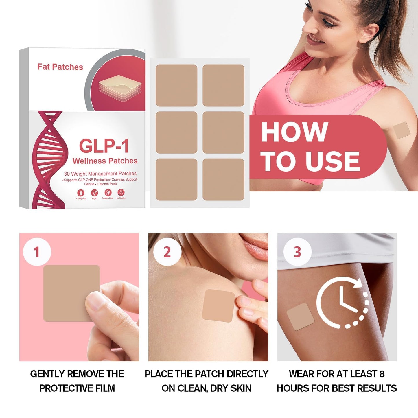 RejuvaCare Ozem Patch | 2025 New Ozempatch | Natural Body Patch for Men & Women - 30 Count
