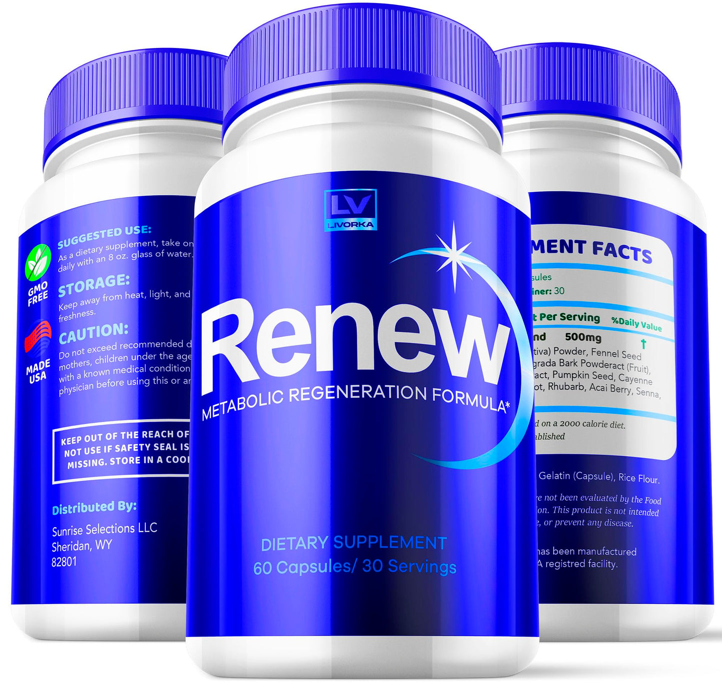 2 Pack Renew Capsules โ Renew Pills, Renew Capsules Advanced & Renew Maximum | 120 Capsules for 2 Months