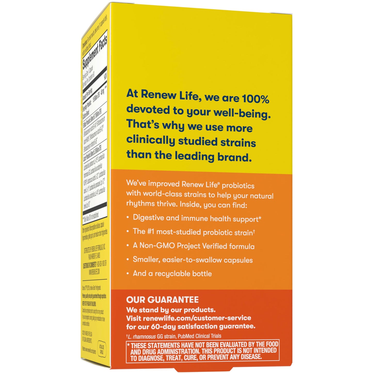 Renew Life Everyday Probiotic Capsules โ 15 Billion CFU, 60 Count | Digestive, Immune & Urinary Support