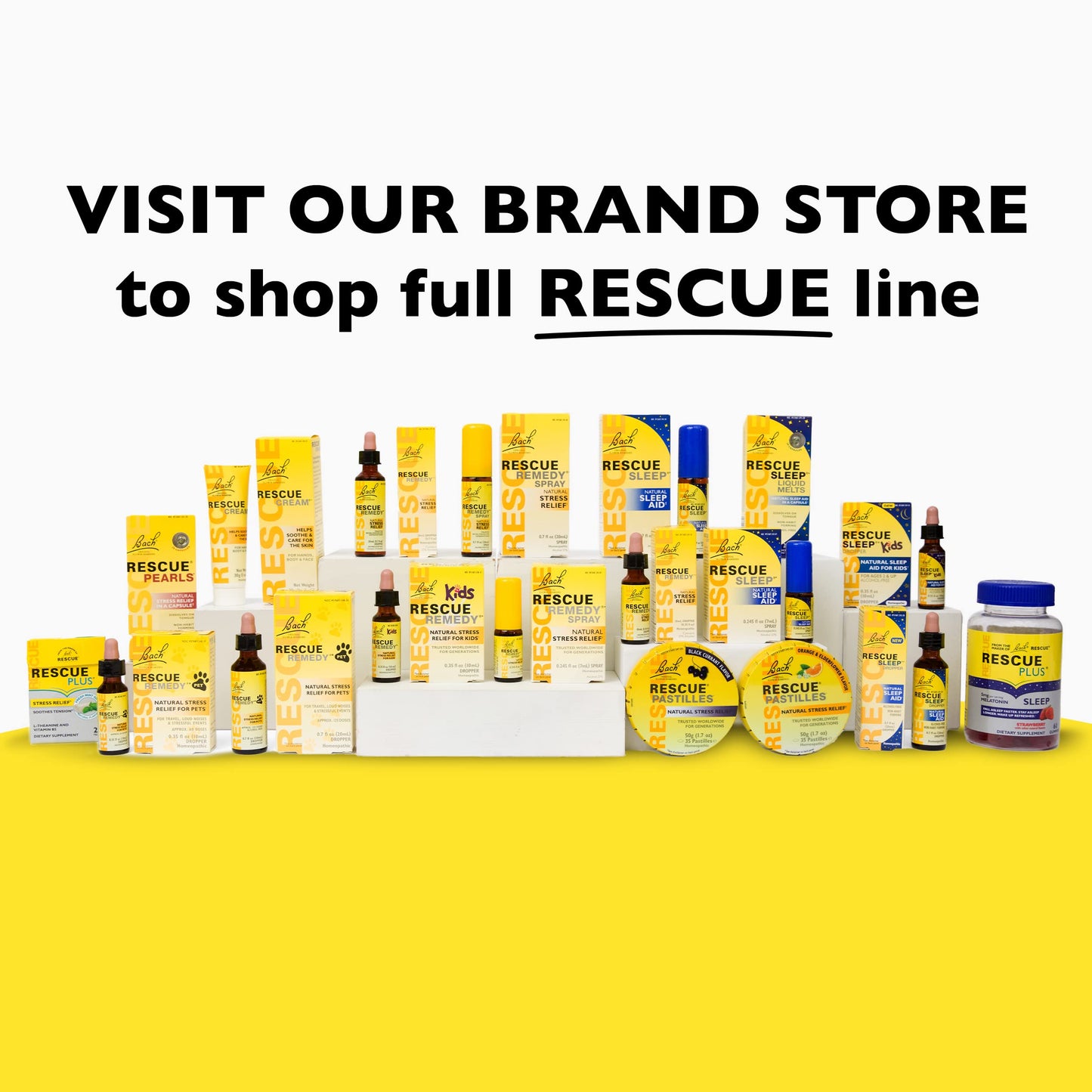 RESCUE Bach Remedy Dropper 10mL โ Natural Stress Relief, Vegan, Non-Alcohol Formula