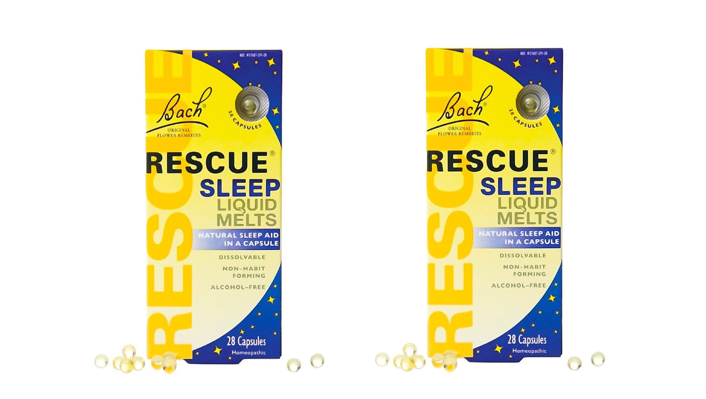 RESCUE Sleep Liquid Melts โ Natural Sleep Remedy | Bach Rescue Sleep, 28 Capsules (2 Pack)