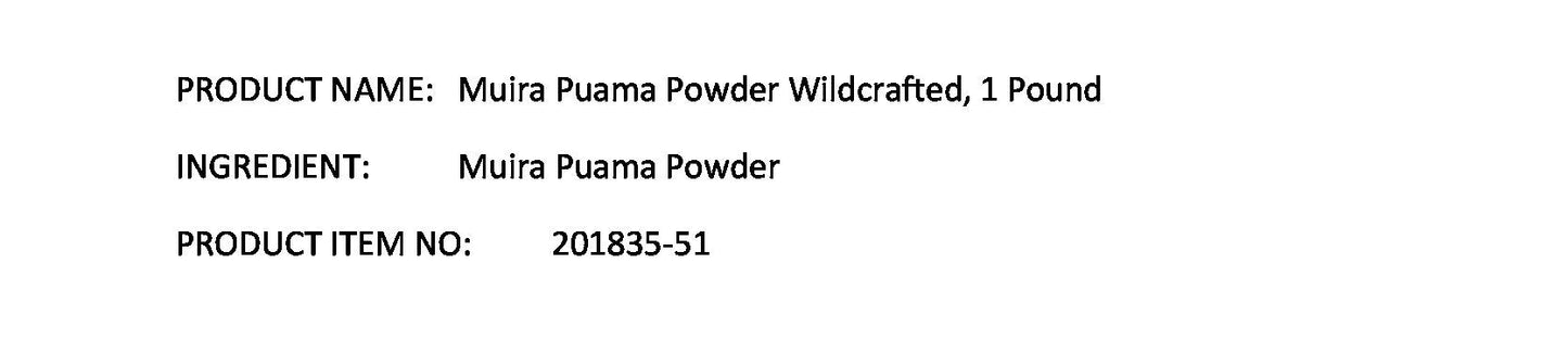 Muira Puama Powder Wildcrafted (1 lb) โ Starwest Botanicals | Ptychopetalum olacoides