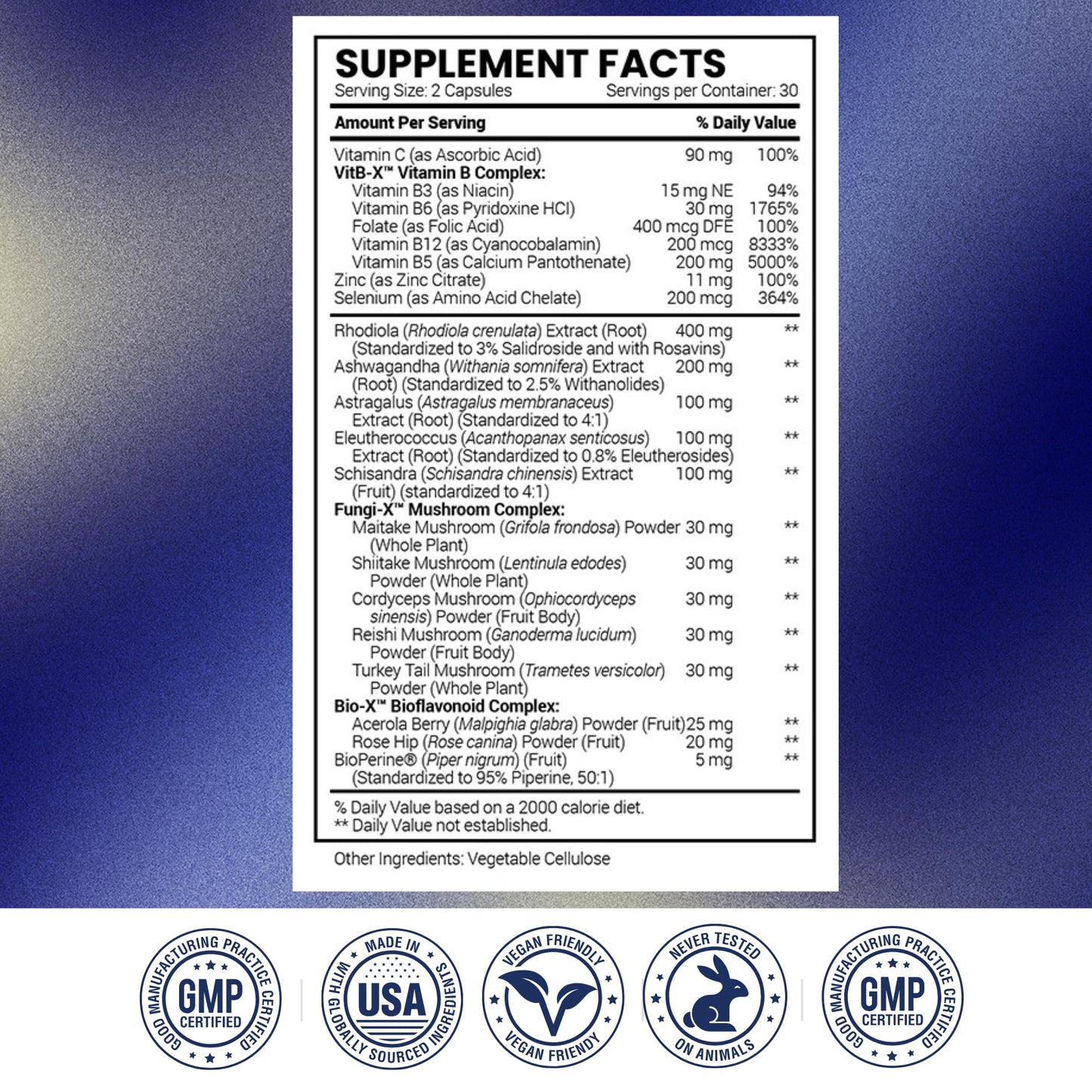 Research Verified Adrenal Support โ 360 Capsules | Cortisol Balance & Energy