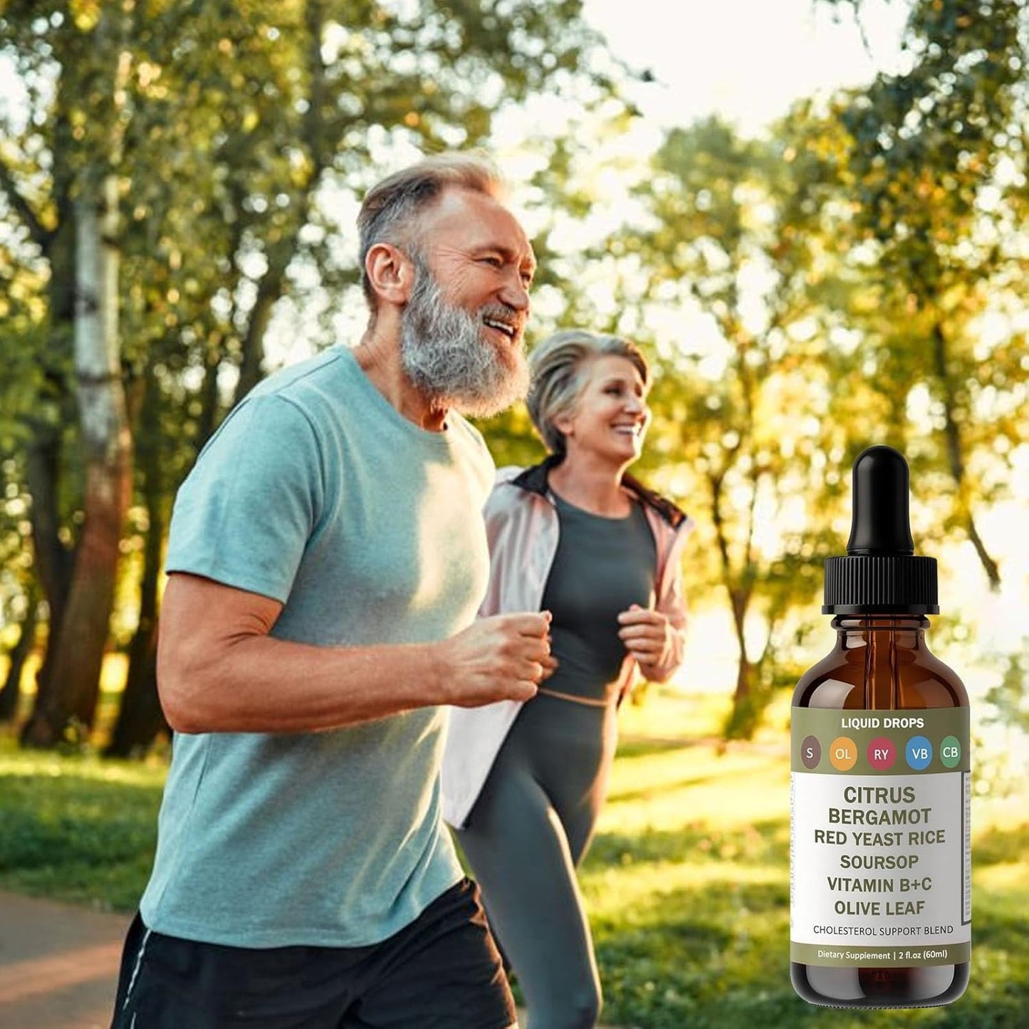 RESONA Red Yeast Rice Drops β Cholesterol Support Blend with Citrus Bergamot, Soursop, Olive Leaf & Vitamin B+C (2 fl oz) β Vegan & Non-GMO