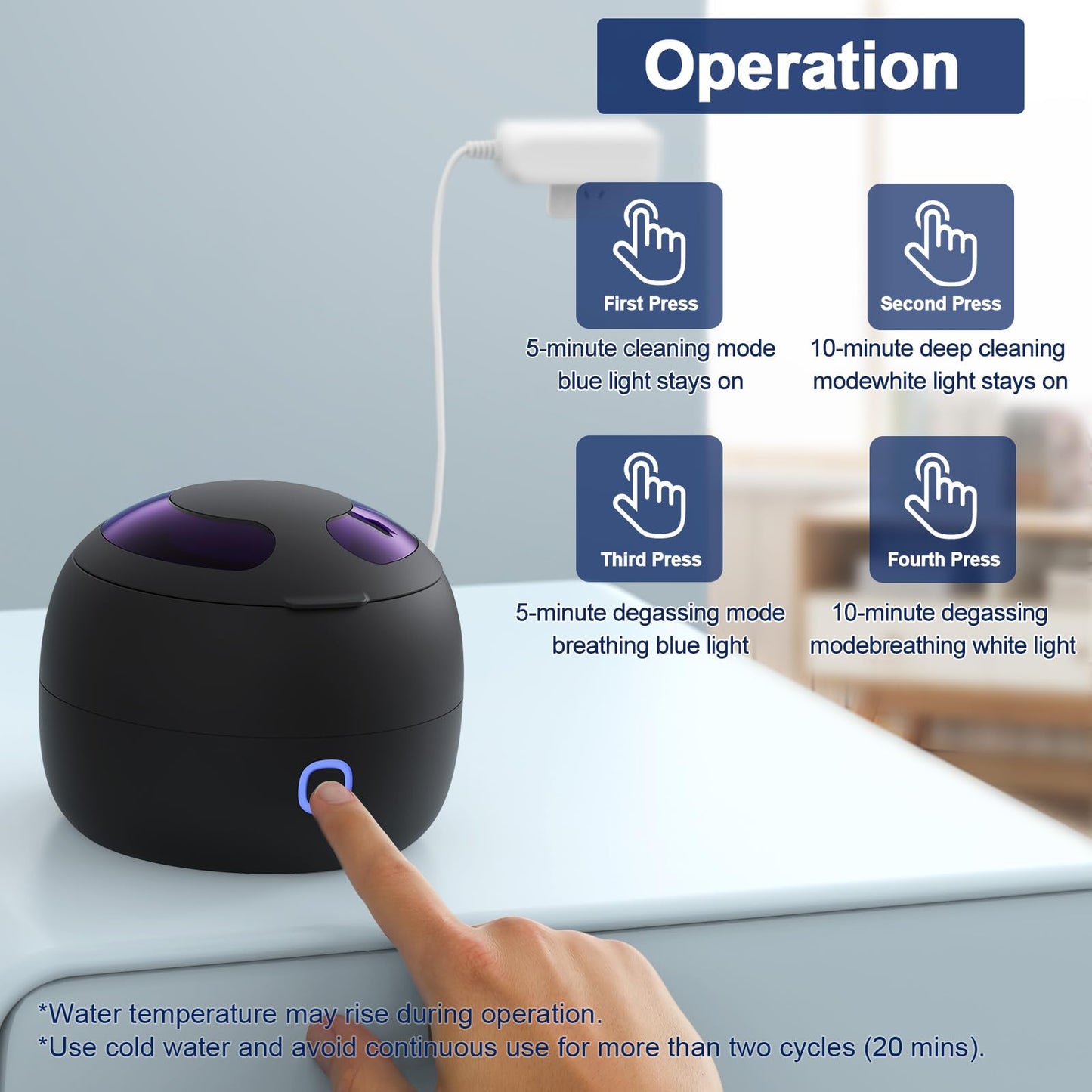 Upgraded Ultrasonic Retainer Cleaner 45kHz โ Denture, Mouth Guard & Night Guard Cleaner with 200ml Pod