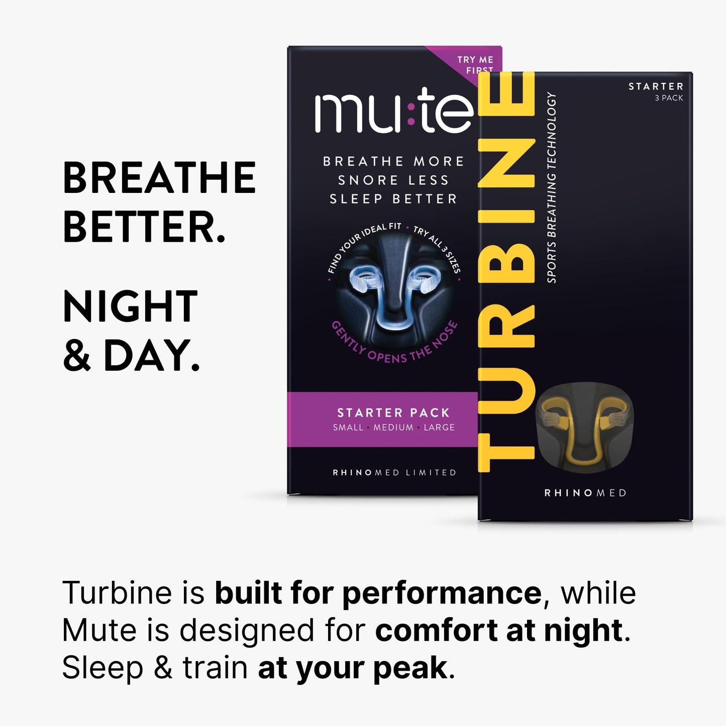 Rhinomed Turbine Nasal Dilator for Athletic Breathing β Trial 3pk