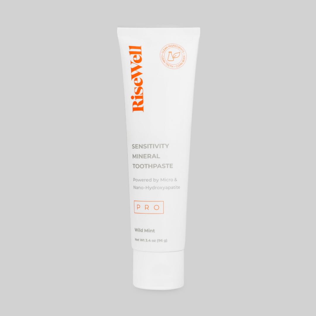 RiseWell PRO Mineral Toothpaste โ Nano & Micro Hydroxyapatite, Remineralization & Sensitivity, Fluoride-Free