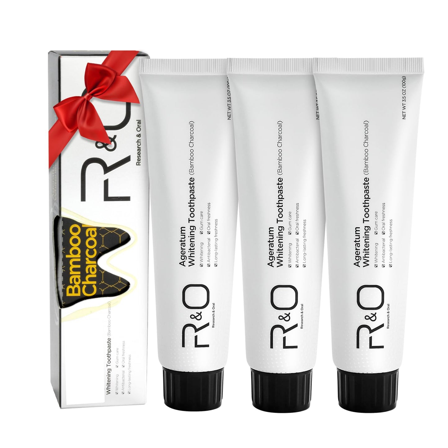 R&O Ageratum Bamboo Charcoal Whitening Toothpaste โ 3.53 oz
