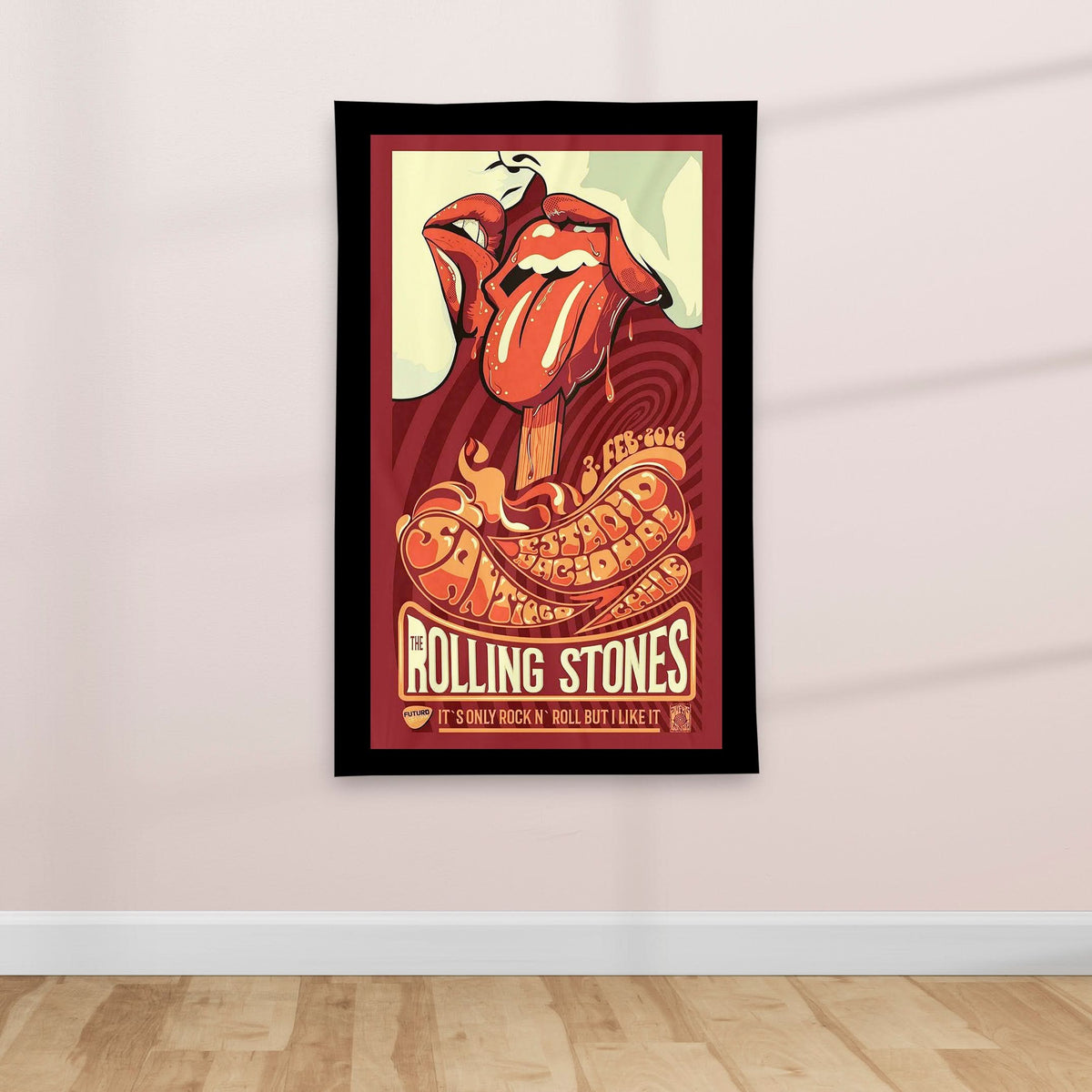 1960's Retro British Rock Music poster - Textile Poster