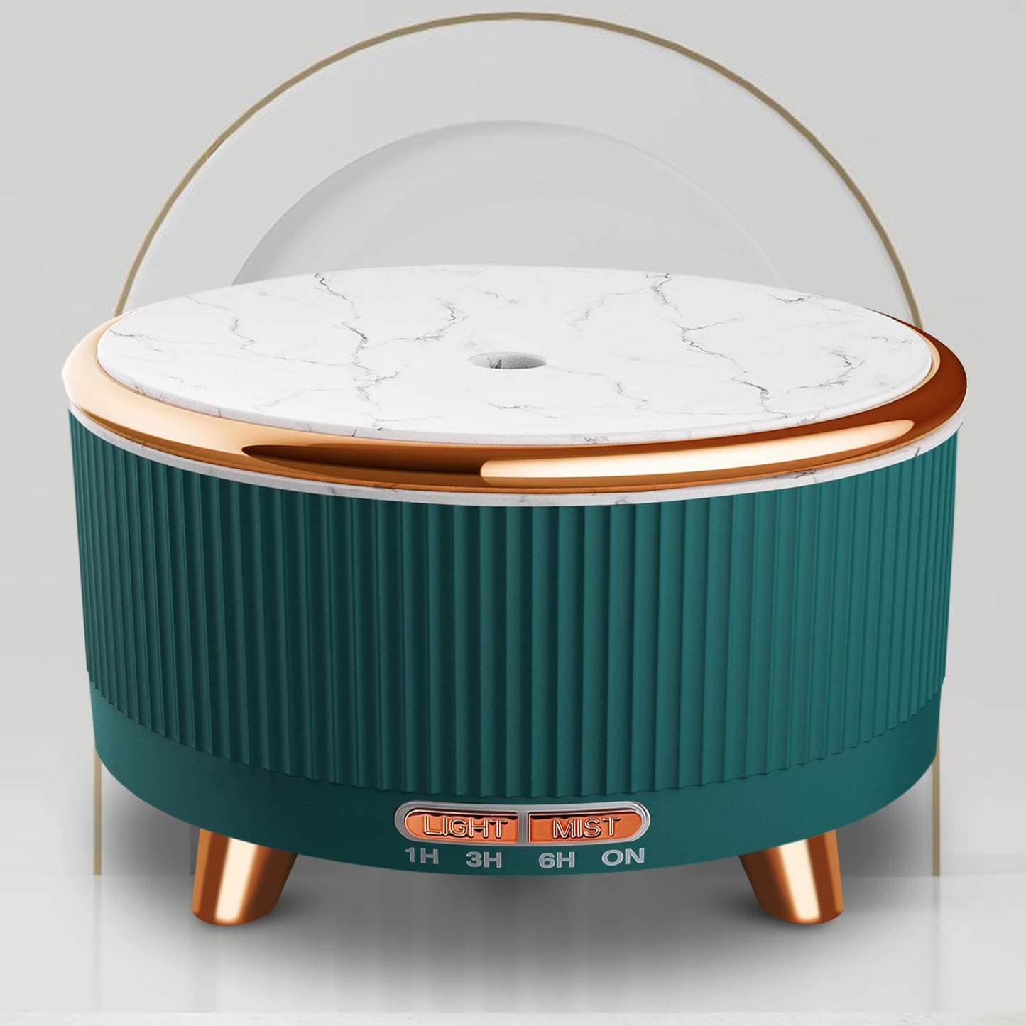 Roonbo 500ml Essential Oil Diffuser โ Large Room Aromatherapy with 7 Color Lights, 3 Mist Modes, Auto-Off (Green)