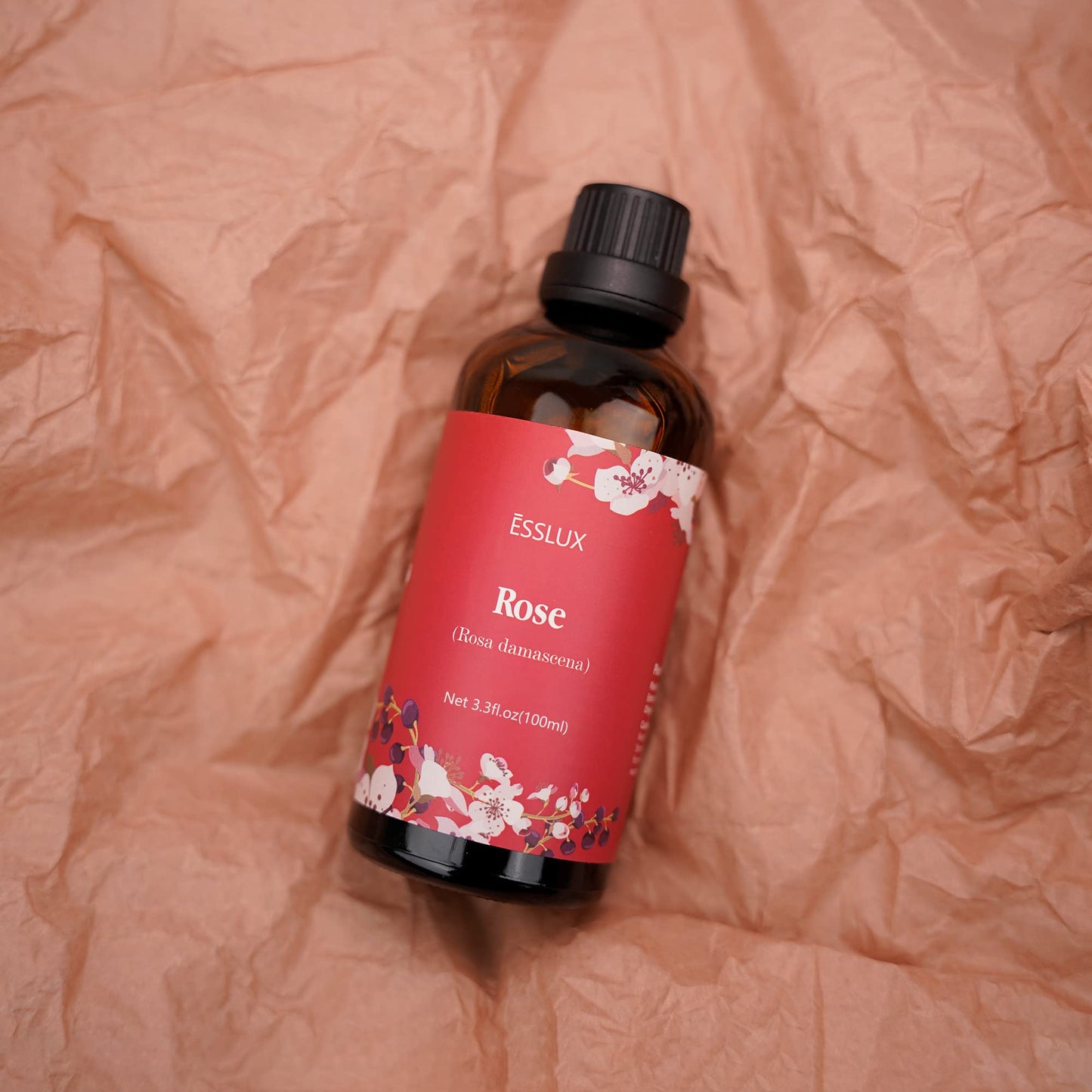 Rose Essential Oil 100ml โ ESSLUX Aromatherapy for Diffuser, Massage, Candles