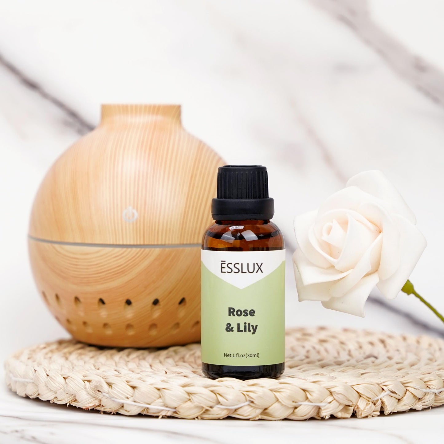 Rose & Lily Fragrance Oil by ESSLUX โ Diffuser, Candle, Soap Making, Aromatherapy 1 fl oz