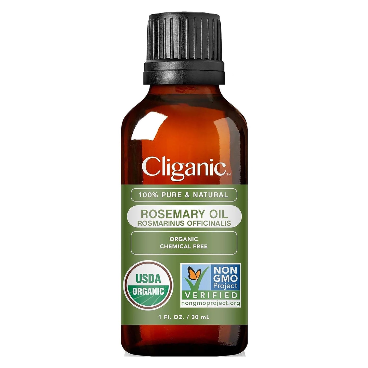 Cliganic Organic Rosemary Essential Oil 1oz โ 100% Pure, Undiluted, USDA Organic, Non-GMO
