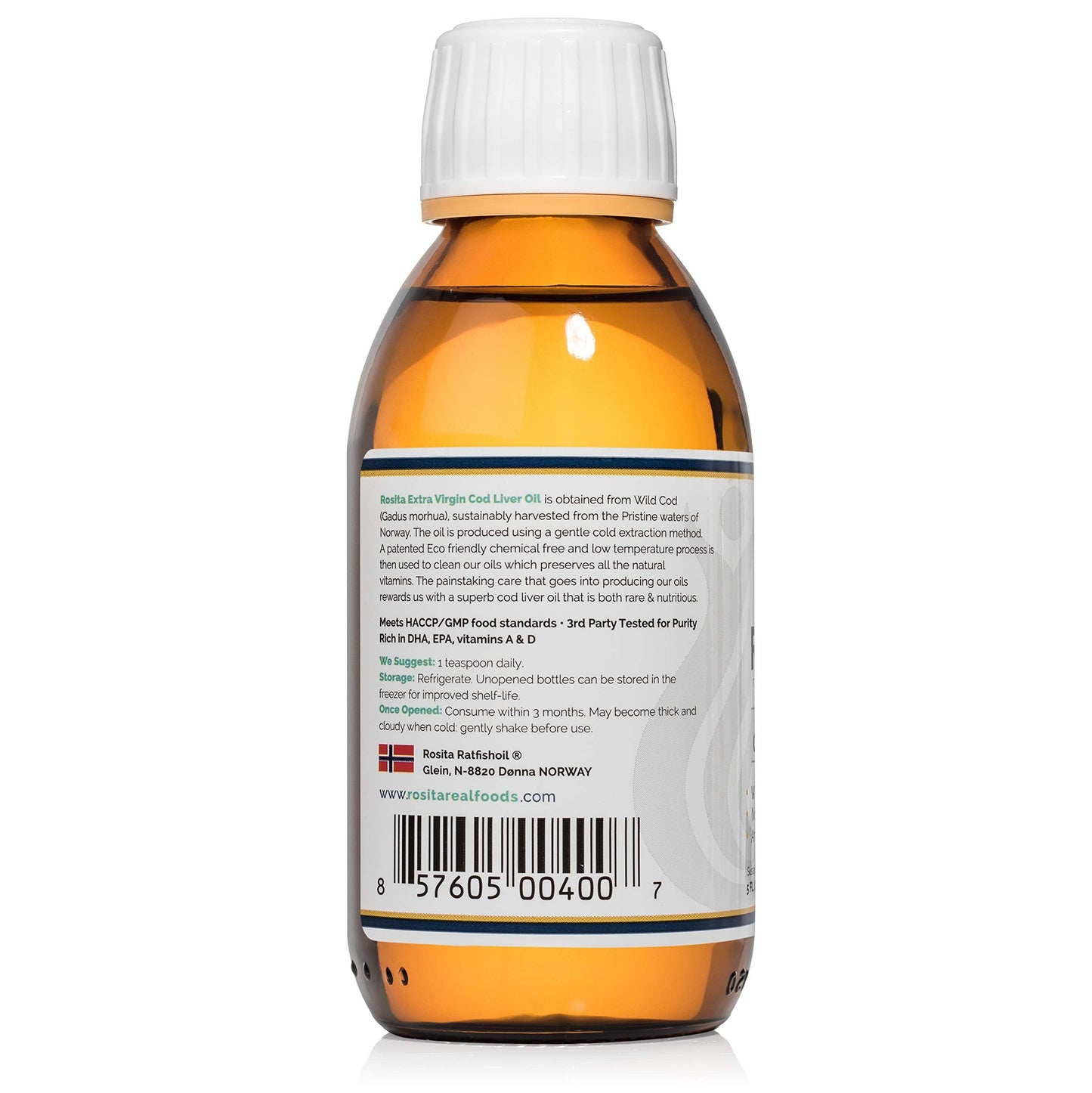 Rosita Extra Virgin Cod Liver Oil Liquid β Pure, Unprocessed, Sustainable Nordic Oil