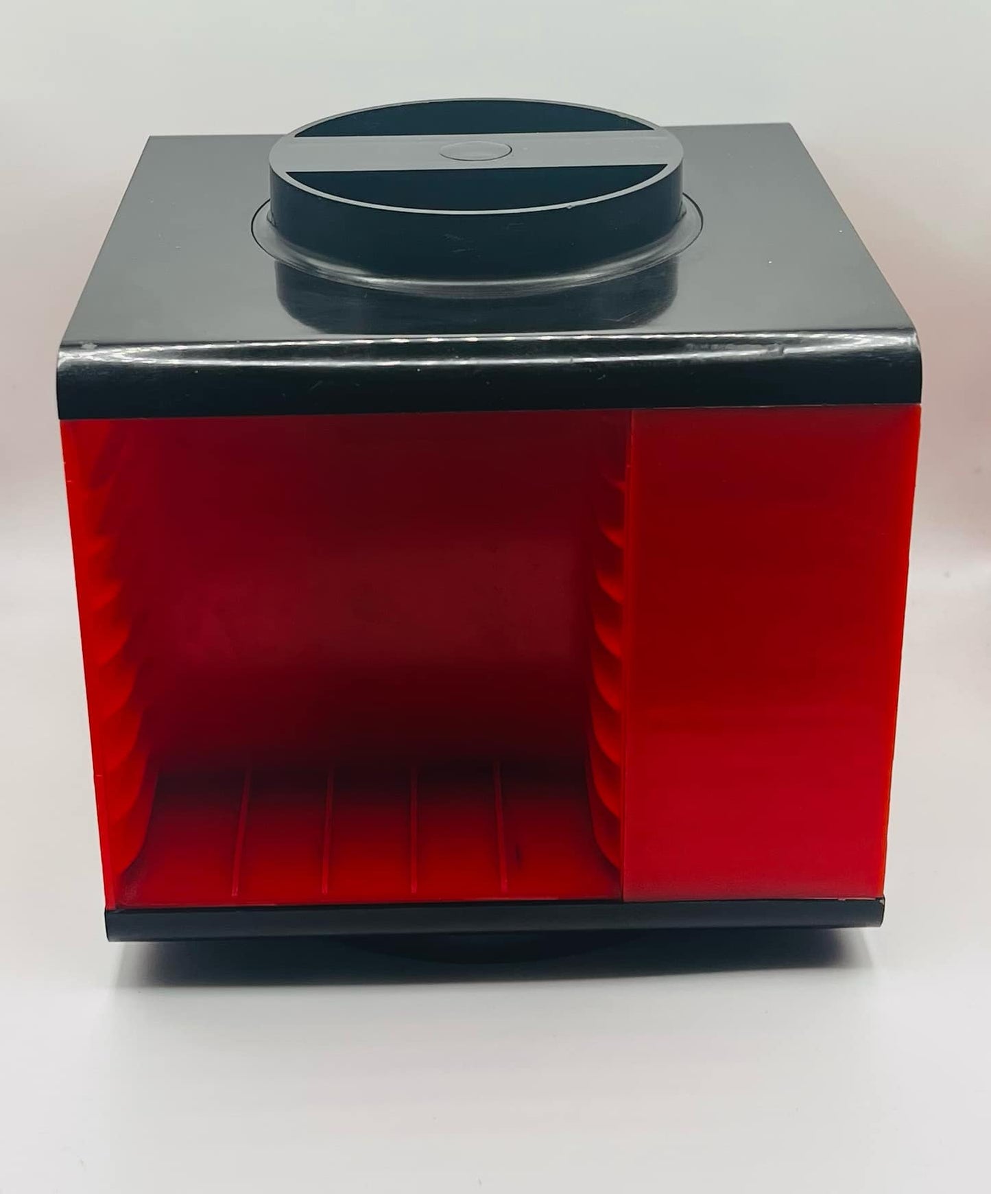 Retro Red Rotating Audio Cassette Holder
