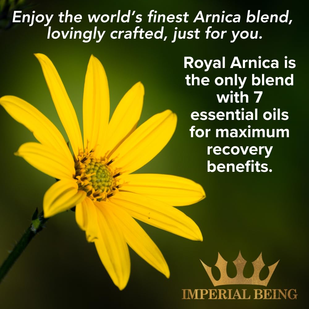 Royal Arnica Oil β Organic Herbal Blend for Muscle Recovery, Bruises & Joint Flexibility (1oz)