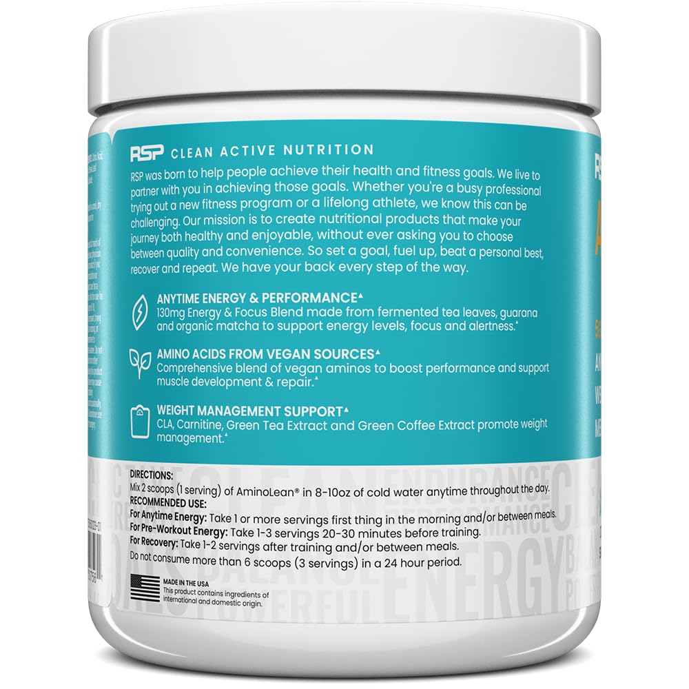 RSP Vegan AminoLean – All-in-One Natural Pre Workout (Pineapple Coconut)