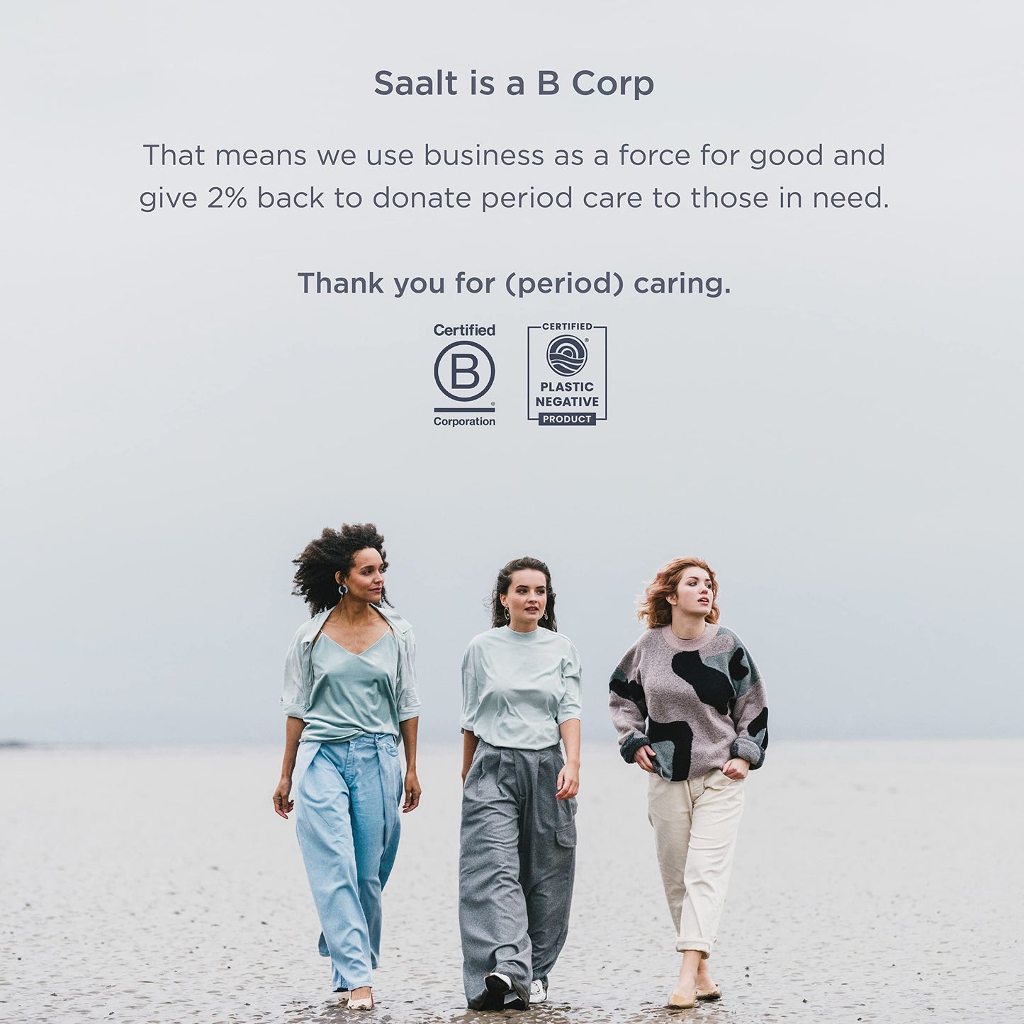 Saalt Menstrual Cup – Reusable, Leak-Free Up to 12 Hours (Regular, Ocean Blue)