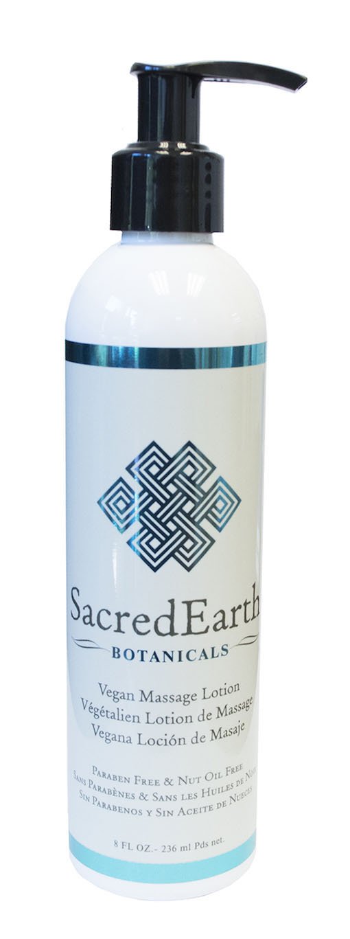 Sacred Earth Botanicals Lotion (8oz) โ Unscented Massage Lotion, Fragrance Free, Vegan