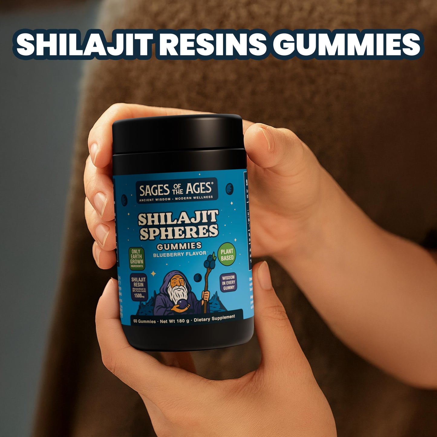 Sages Of The Ages Shilajit Gummies โ 1500 mg Fulvic Acid, Vegan, Sugar-Free