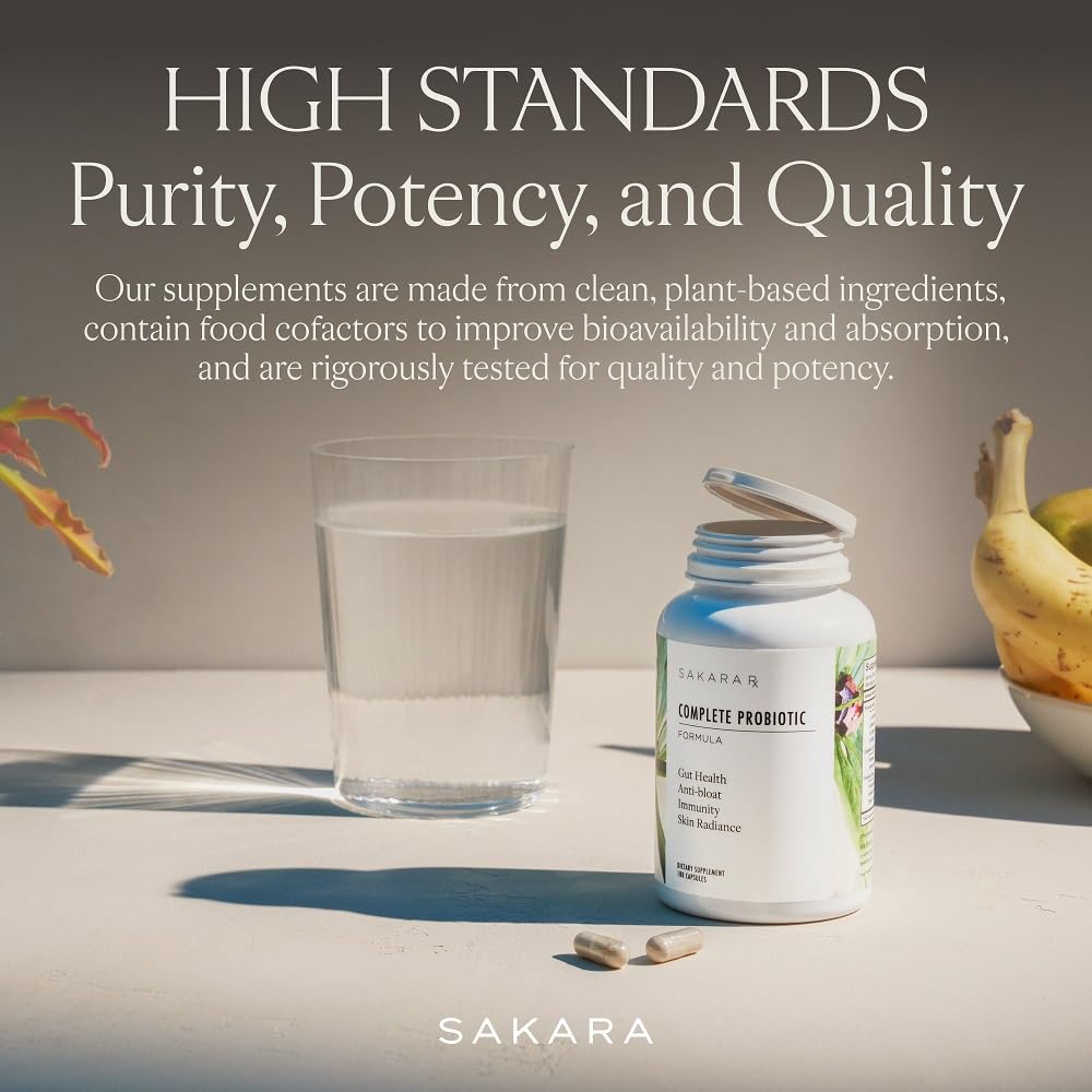 SAKARA Complete Probiotic โ 3B CFU Daily Probiotics for Women, 180 Capsules