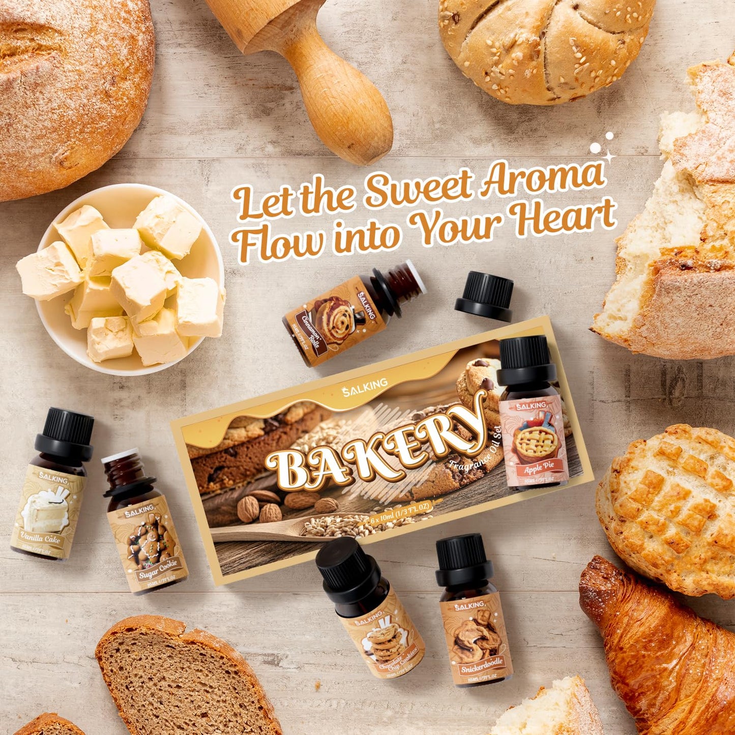 SALKING Bakery Fragrance Oils โ Premium Essential Oils for Diffuser, Soap & Candle Making
