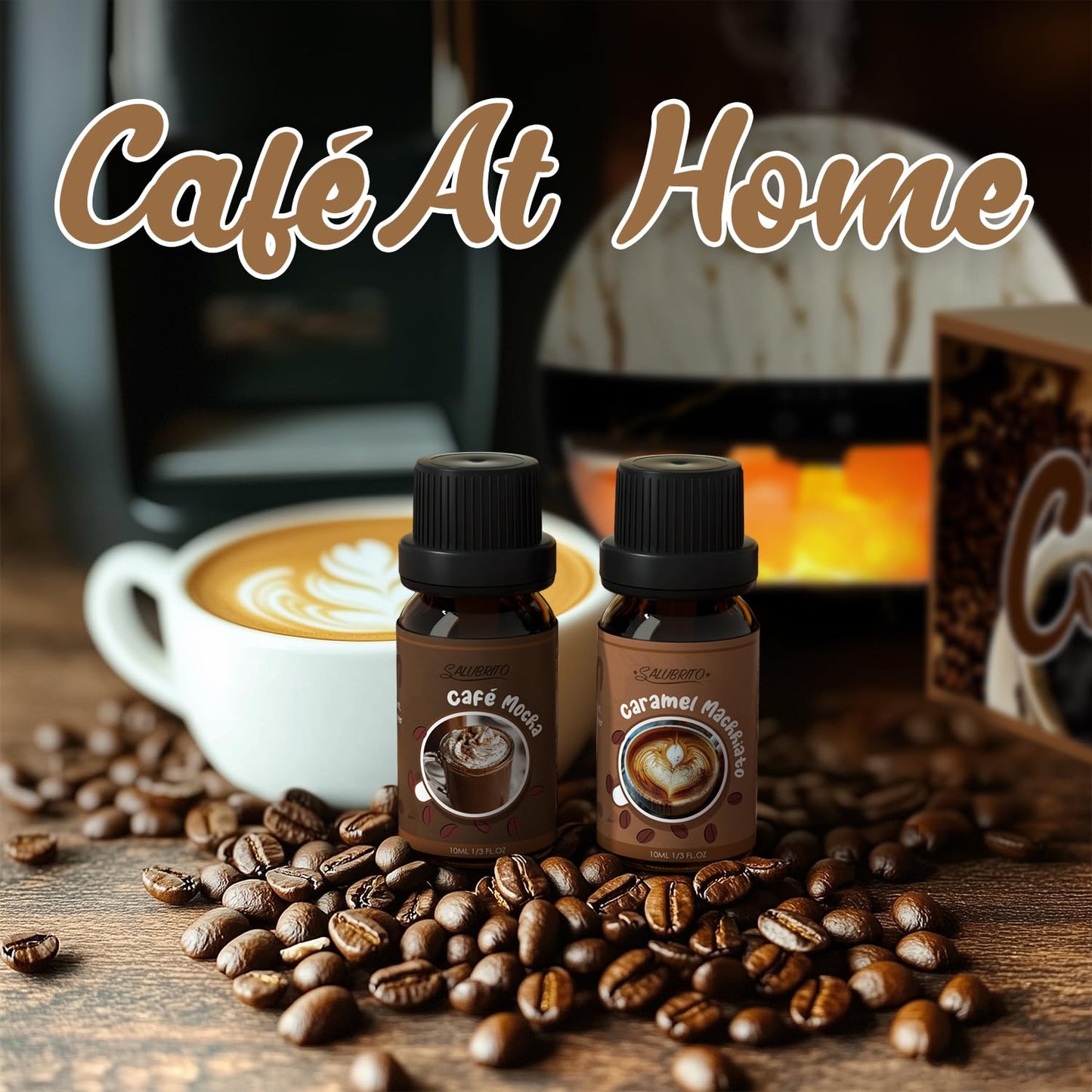 SALUBRITO Coffee Fragrance Oils Set โ Premium Essential Oils for Diffuser, Candle & Soap