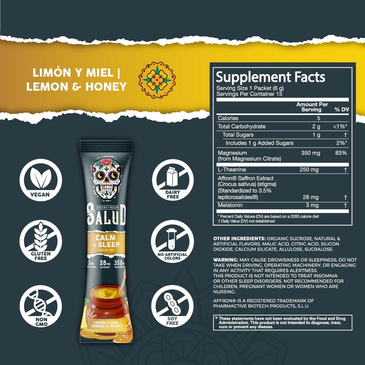 Salud 2-in-1 Sleep Aid + Calm Drink Mix โ Ponche Flavor