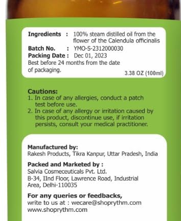 Salvia Yellow Marigold Oil โ 100% Natural Undiluted Essential Oil, 100ml