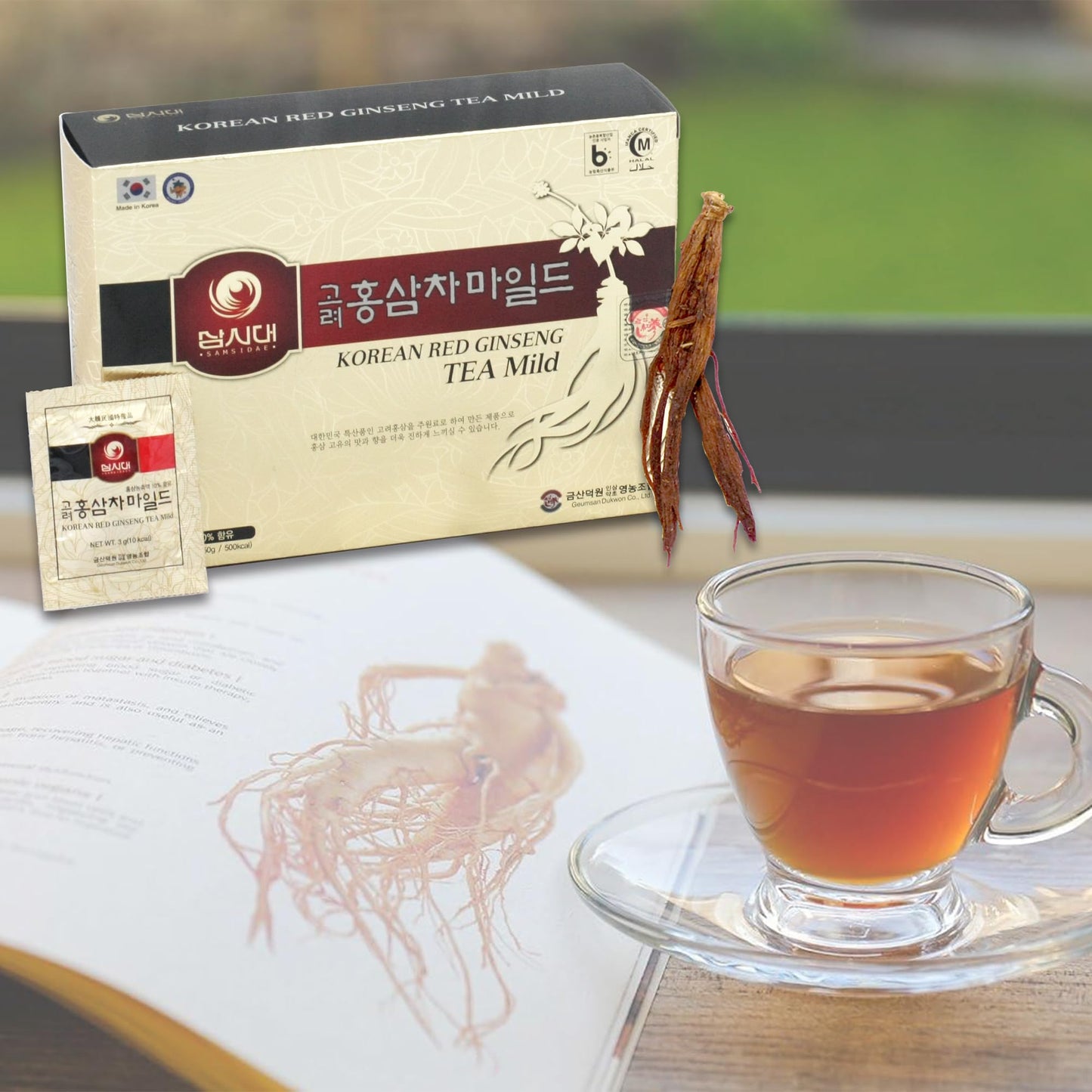 SAMSIDAE Korean Panax Red Ginseng Instant Tea โ 50 Sachets | Boost Circulation, Memory & Energy