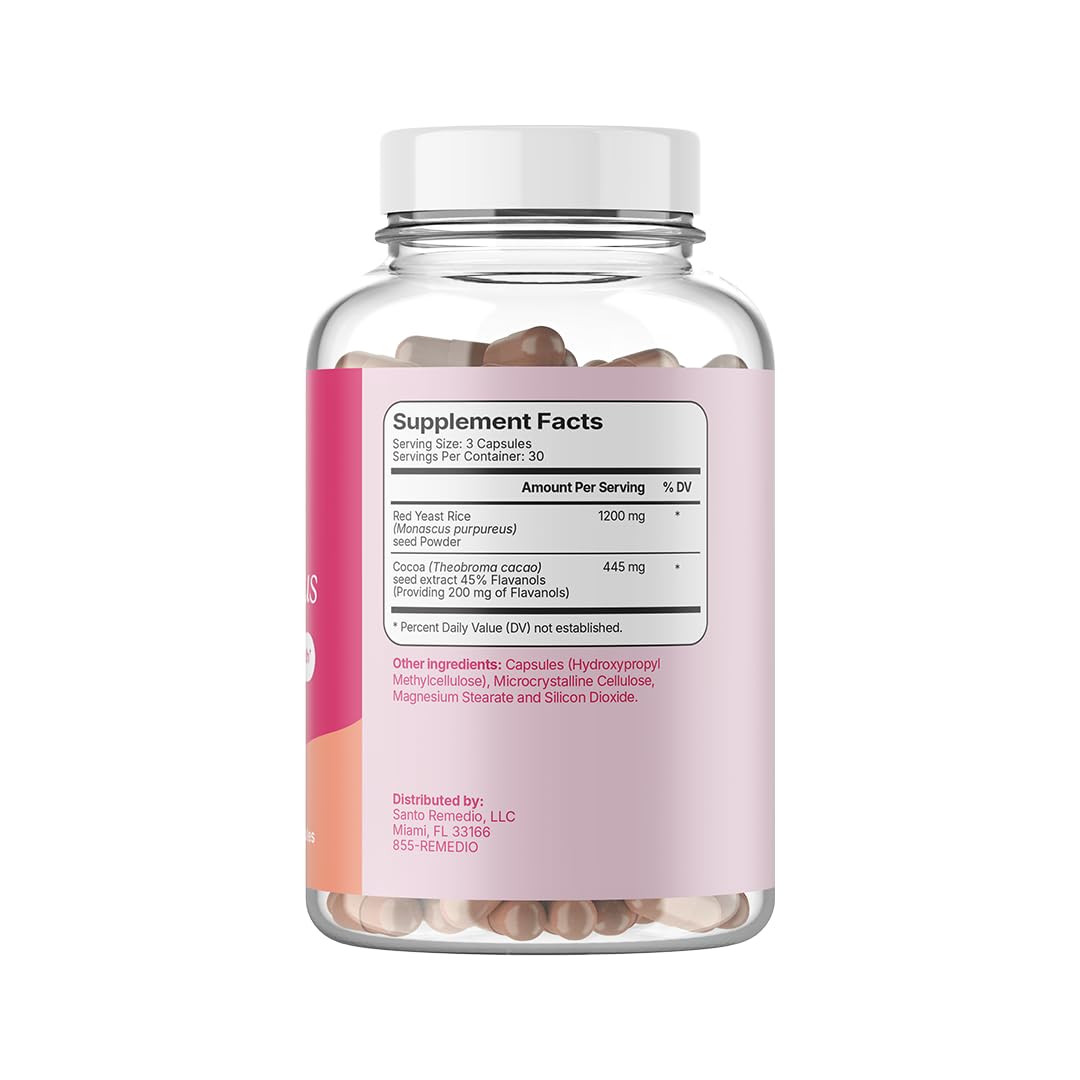 Santo Remedio Cholesterol Plus โ Red Yeast Rice & Cocoa Supplement