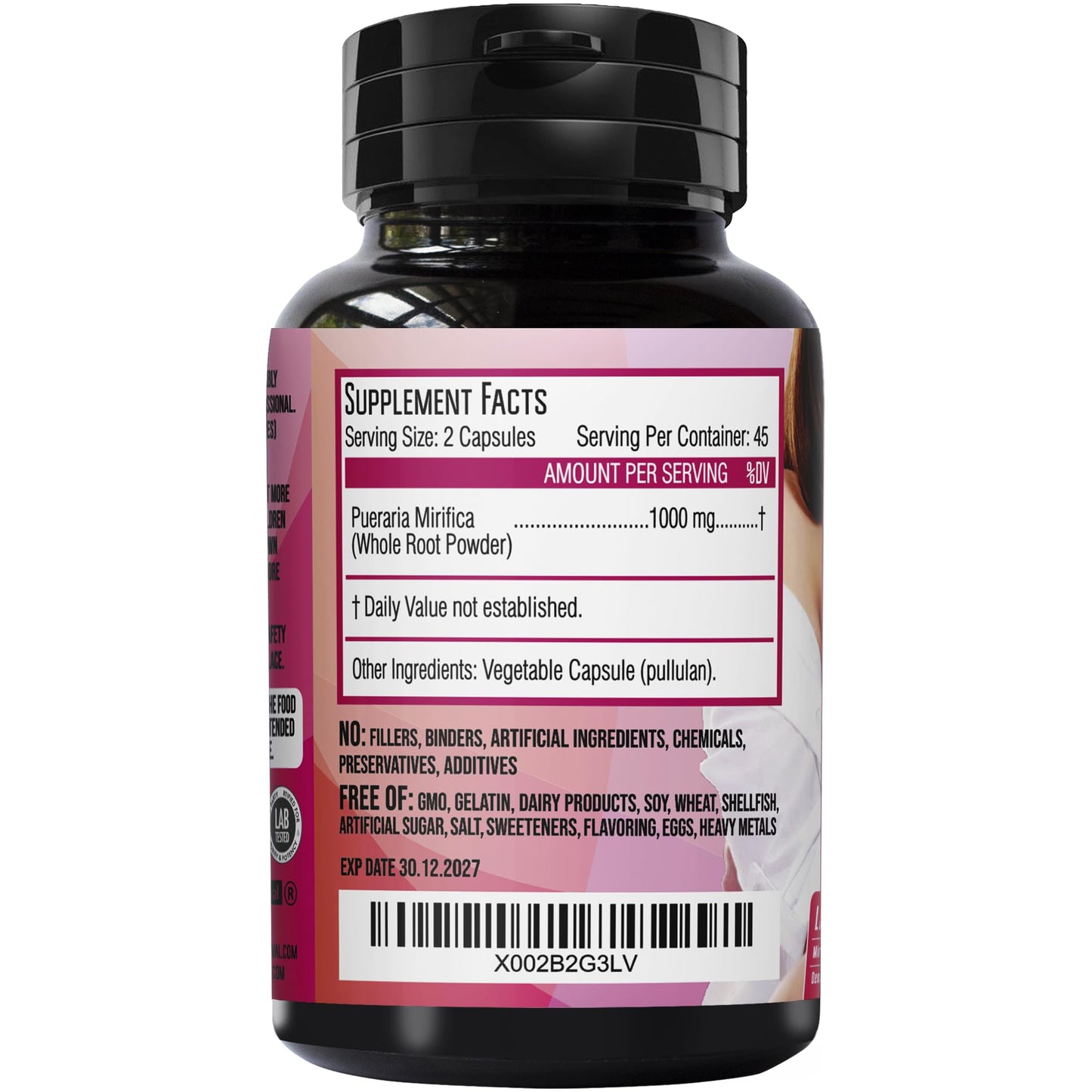 Sapir's Nutrition Pueraria Mirifica Capsules 2000mg Daily โ Breast Enhancement & Estrogen Support