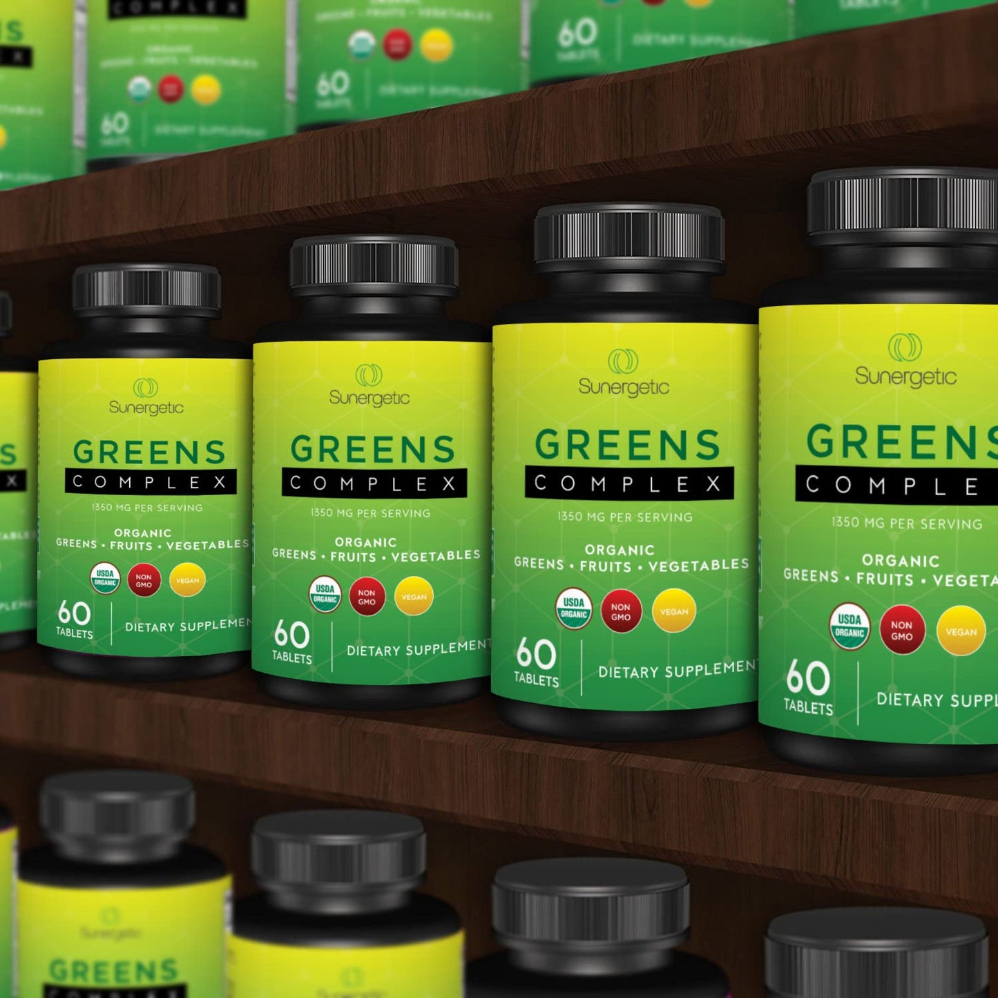 Premium USDA Organic Greens Superfood Tablets – 60 Tablets (Pack of 2) – Greens, Fruits & Veggies Daily Supplement